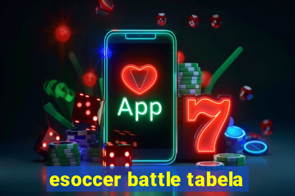 esoccer battle tabela